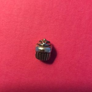 Retired cupcake Pandora Charm with gold.